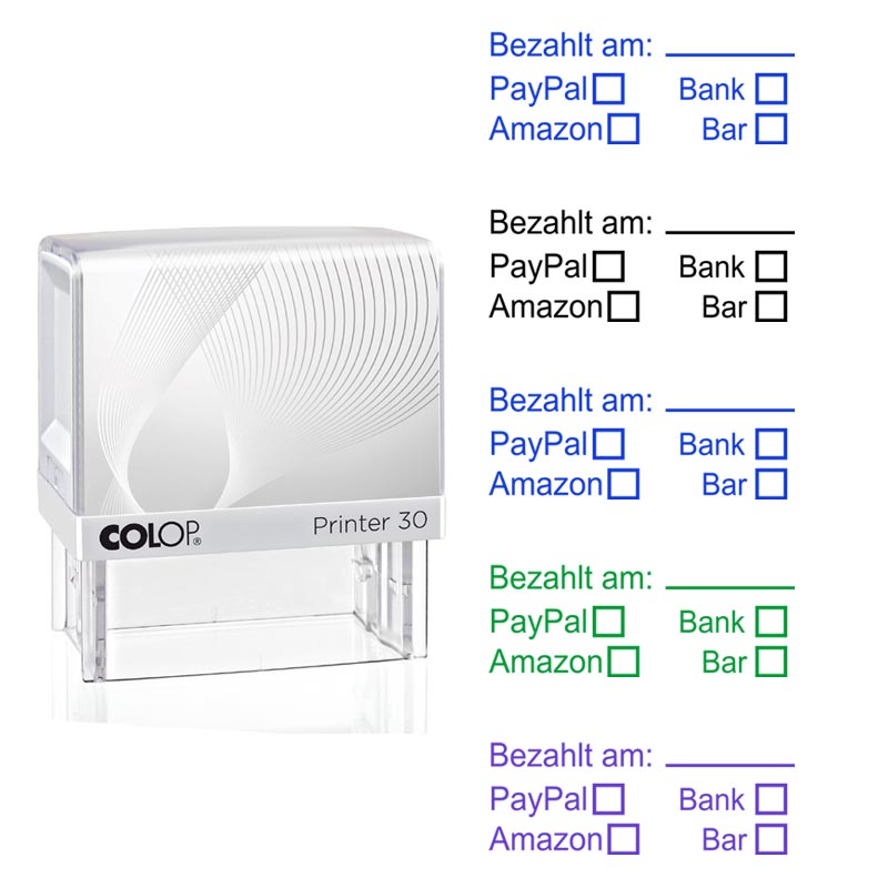 Produktbild: Bezahlt am: PayPal, Bank, eBay, Amazon