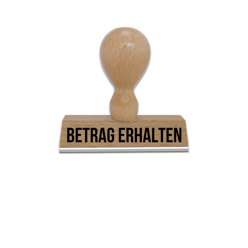 Produktbild: BETRAG ERHALTEN - Textstempel aus Holz