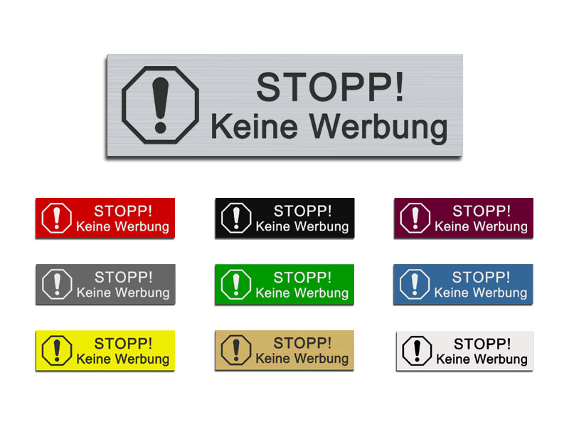 Produktbild: STOPP! Keine Werbung - 70x20mm