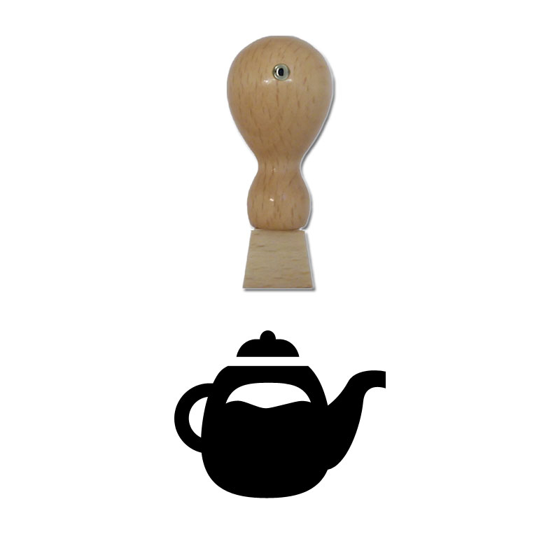 Produktbild: Teekanne - Holzstempel für Bonuskarten, Rabattkarten, Treuekarten etc. - 064