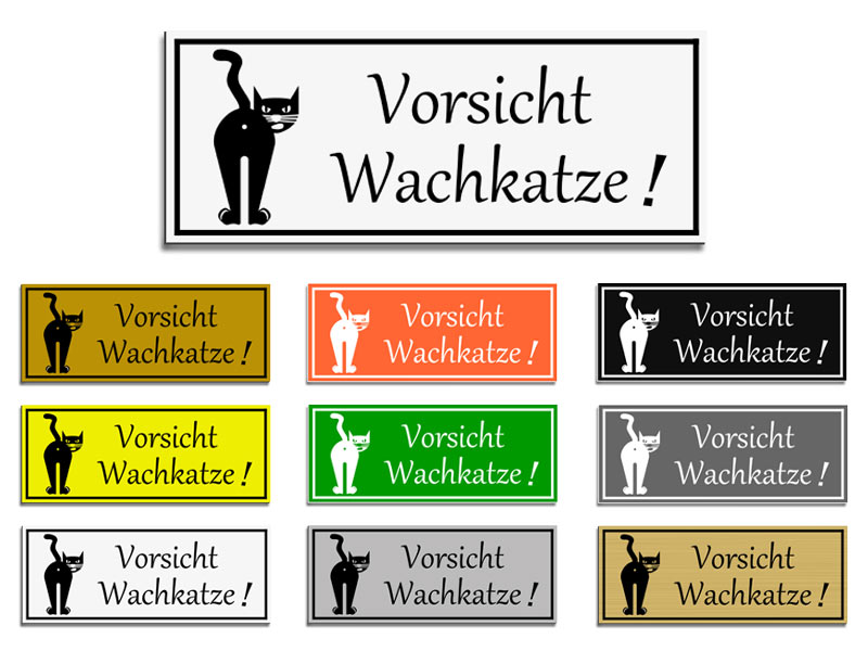 Produktbild: Vorsicht Wachkatze! 100x40mm