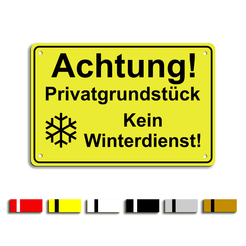Produktbild: Achtung! Privatgrundstück - Kein Winterdienst - Symbol