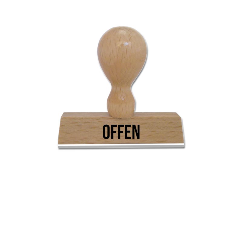 Produktbild: OFFEN - Textstempel aus Holz