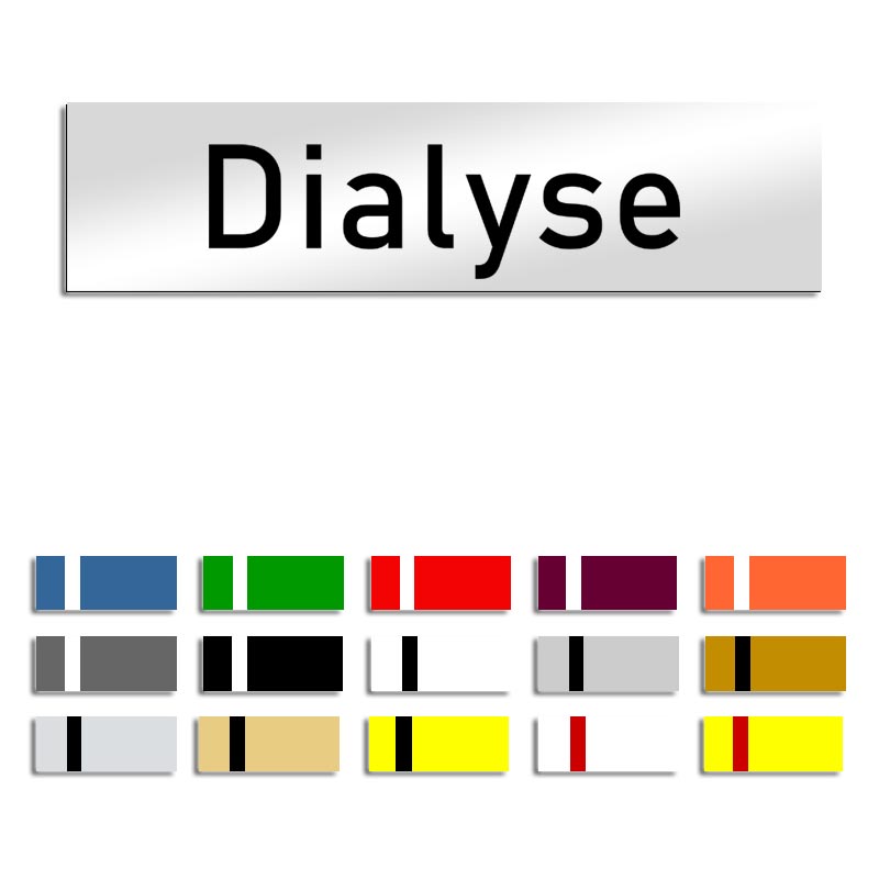 Produktbild: Dialyse - Türschild, 160x40mm
