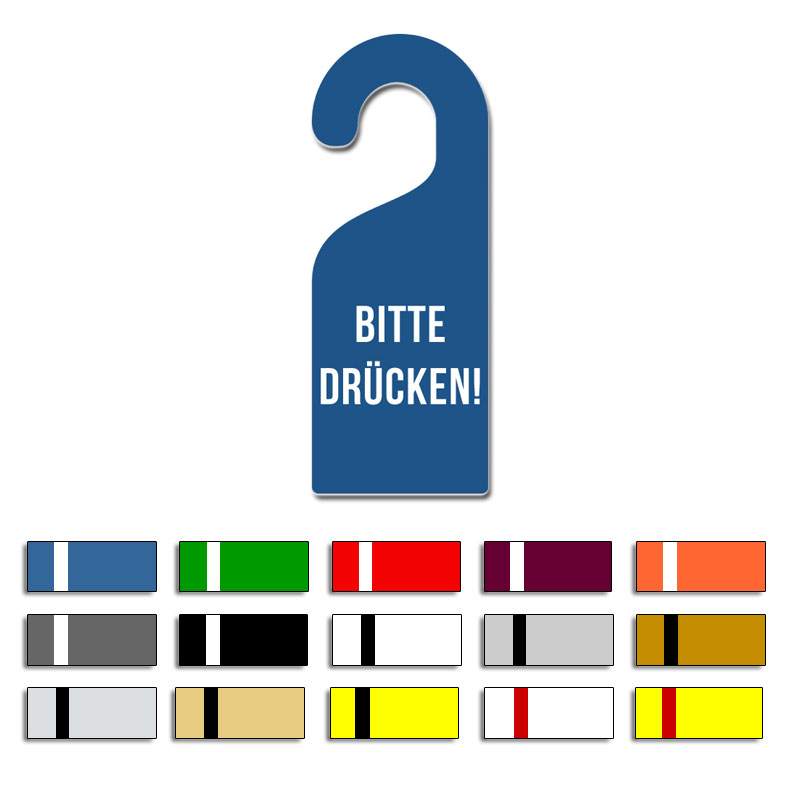 Produktbild: Bitte drücken! - Einseitig gravierter Türanhänger