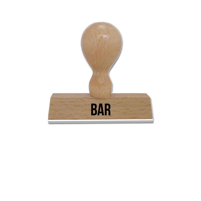 Produktbild: BAR - Textstempel aus Holz