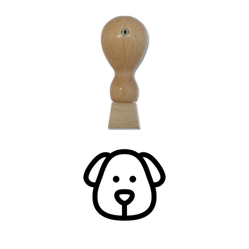 Produktbild: Hund - Holzstempel für Bonuskarten, Rabattkarten, Treuekarten etc. - 114