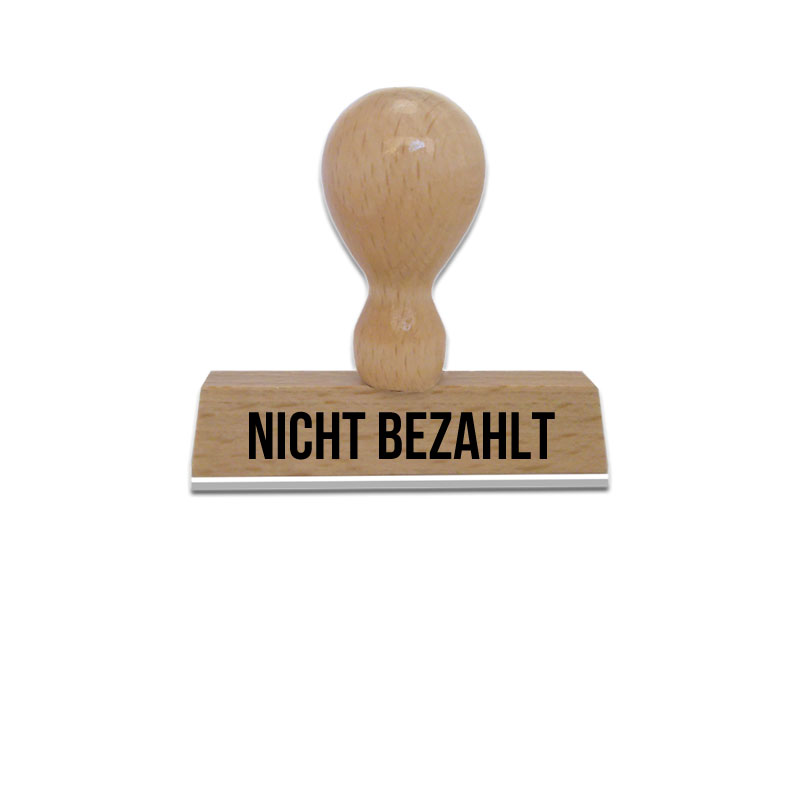 Produktbild: NICHT BEZAHLT - Textstempel aus Holz