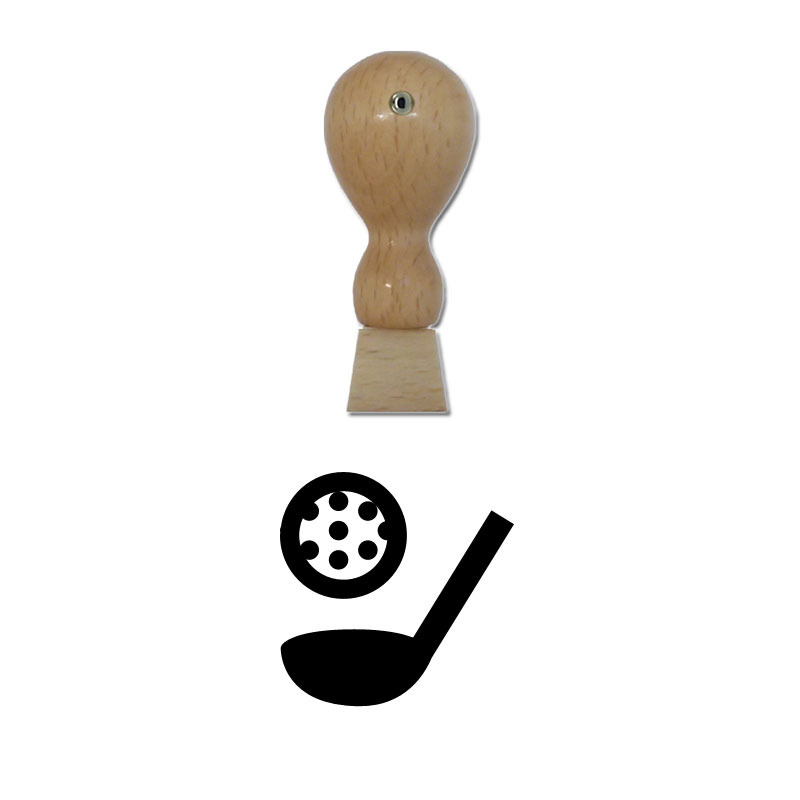 Produktbild: Golf - Holzstempel für Bonuskarten, Rabattkarten, Treuekarten etc. - 082