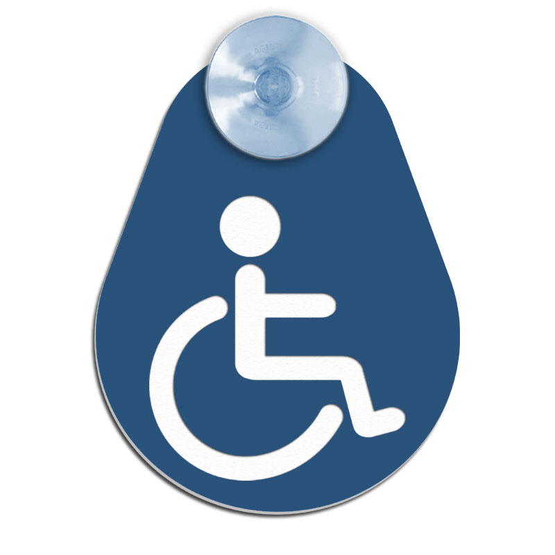 Produktbild: Behindert, Handicap - Hinweisschild für Fahrzeuge in Tropfenform