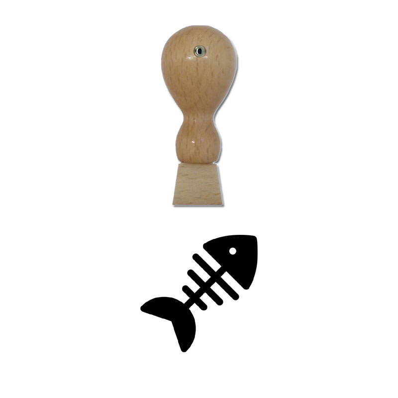Produktbild: Fischgräte - Holzstempel für Bonuskarten, Rabattkarten, Treuekarten etc. - 109