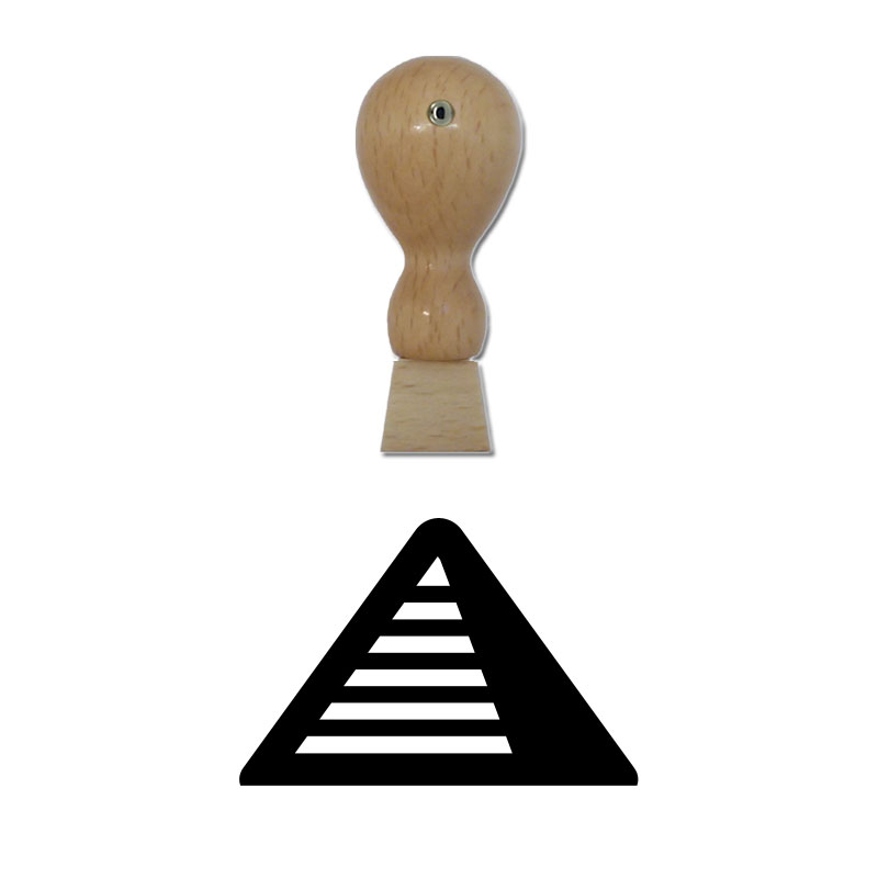 Produktbild: Pyramide - Holzstempel für Bonuskarten, Rabattkarten, Treuekarten etc. - 047