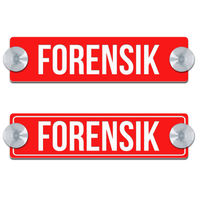 Produktbild: FORENSIK - Saugnapfschild, 200x50mm