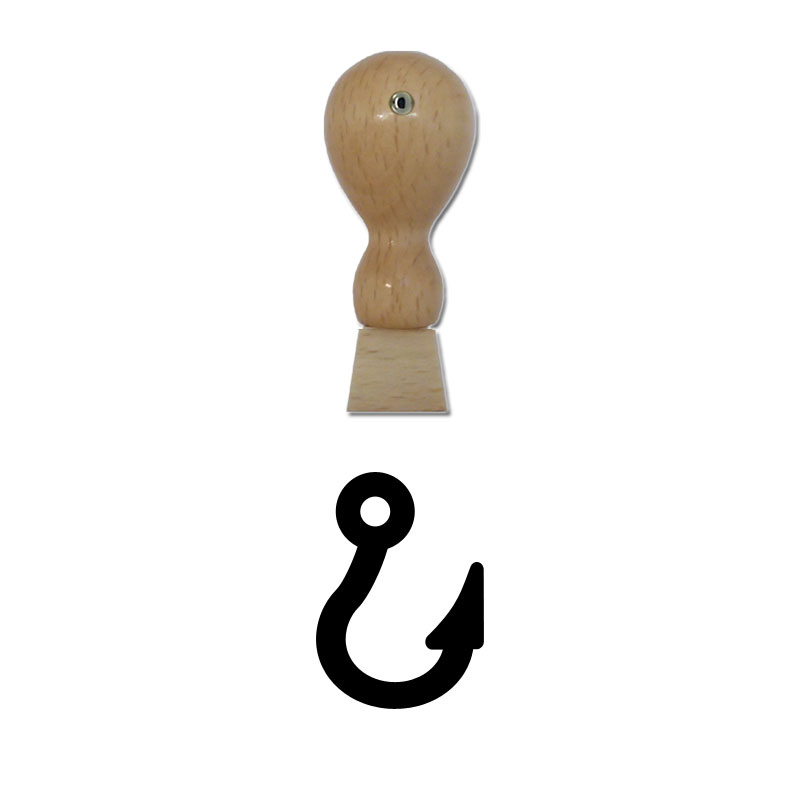 Produktbild: Angelhaken - Holzstempel für Bonuskarten, Rabattkarten, Treuekarten etc. - 024
