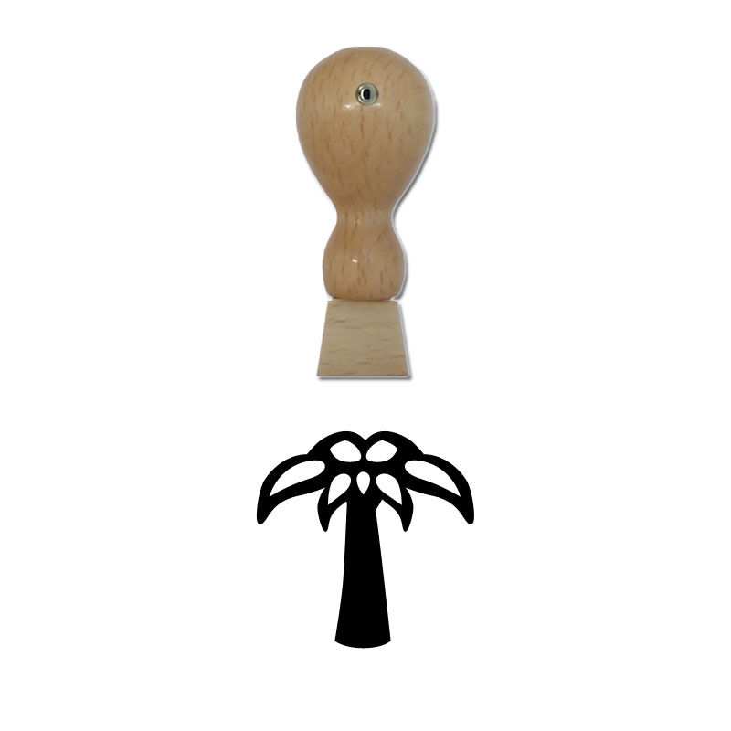 Produktbild: Palme - Holzstempel für Bonuskarten, Rabattkarten, Treuekarten etc. - 048
