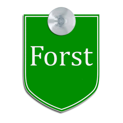 Produktbild: Forst - Saugnapfschild in Wappenform, 70x90mm
