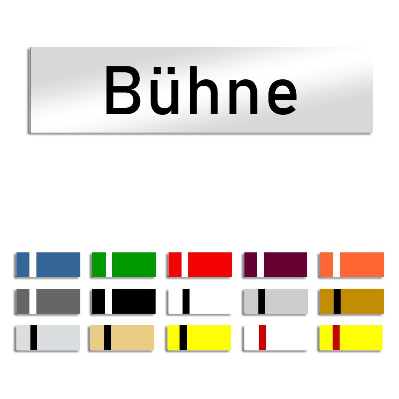 Produktbild: Bühne - Türschild, 160x40mm