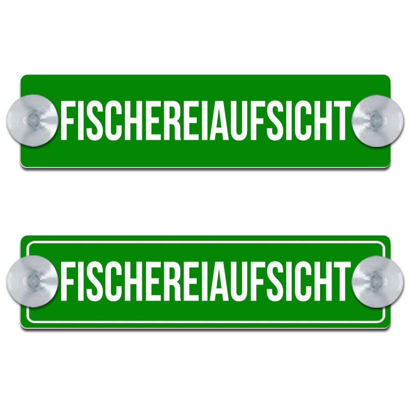 Produktbild: FISCHEREIAUFSICHT - Saugnapfschild, 200x50mm