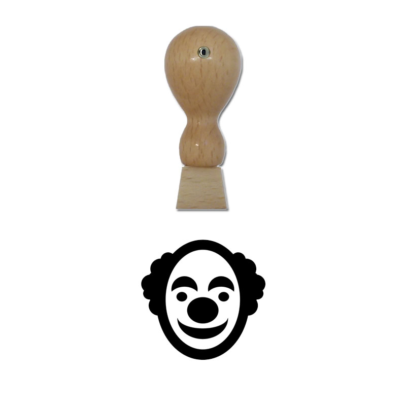 Produktbild: Clown - Holzstempel für Bonuskarten, Rabattkarten, Treuekarten etc. - 039