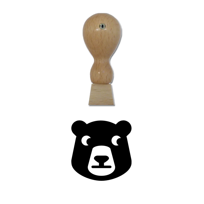 Produktbild: Bär - Holzstempel für Bonuskarten, Rabattkarten, Treuekarten etc. - 018