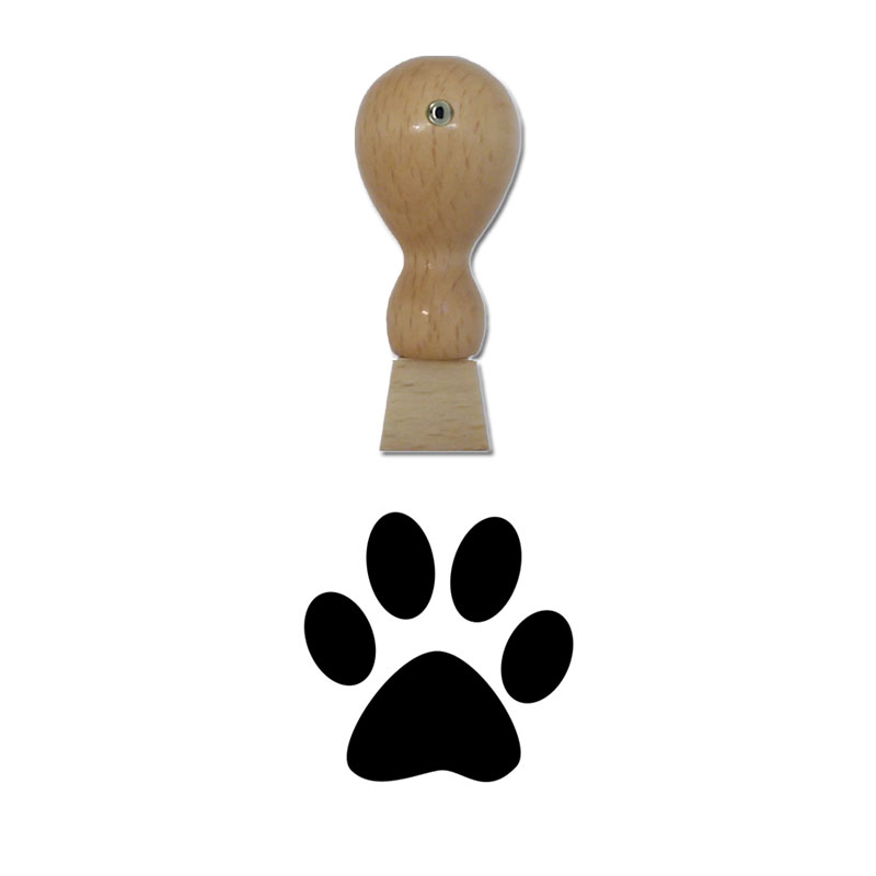Produktbild: Pfote - Holzstempel für Bonuskarten, Rabattkarten, Treuekarten etc. - 003