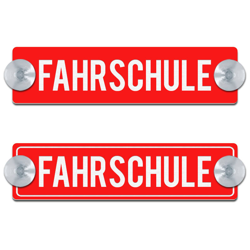 Produktbild: FAHRSCHULE - Saugnapfschild, 200x50mm