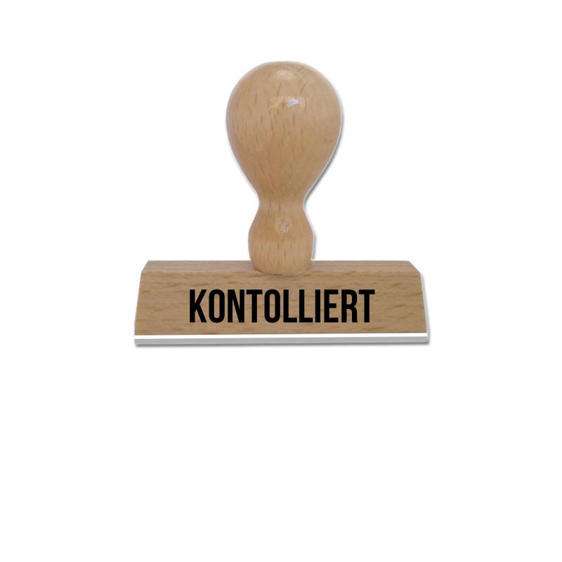 Produktbild: KONTOLLIERT - Textstempel aus Holz