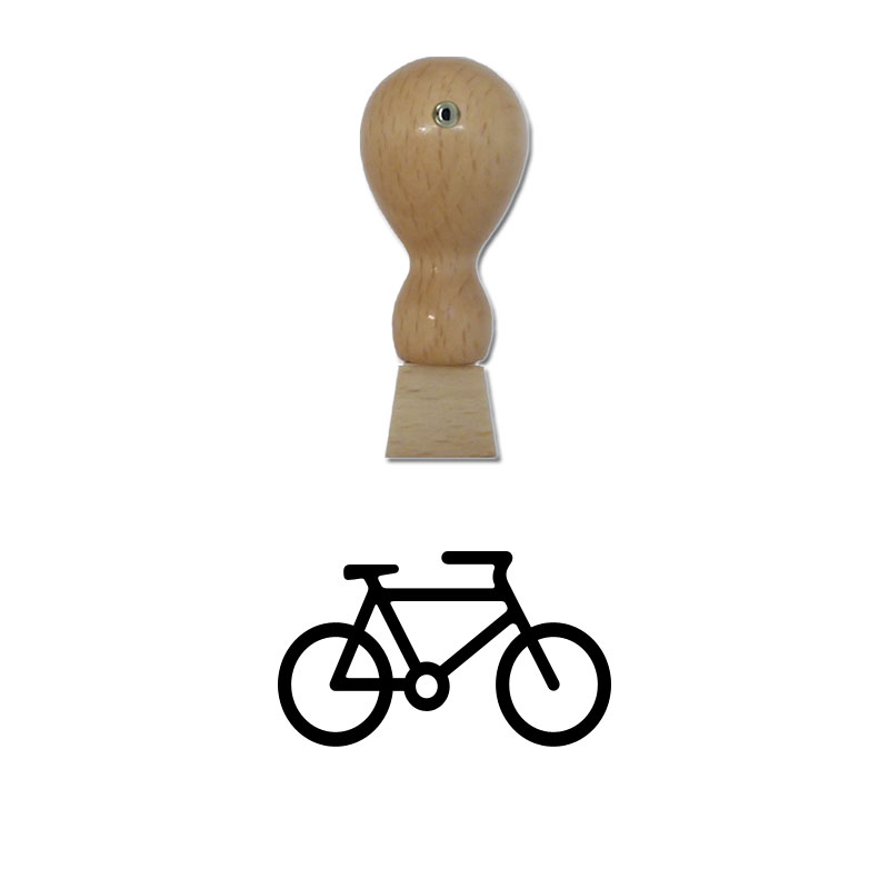 Produktbild: Fahrrad - Holzstempel für Bonuskarten, Rabattkarten, Treuekarten etc. - 102