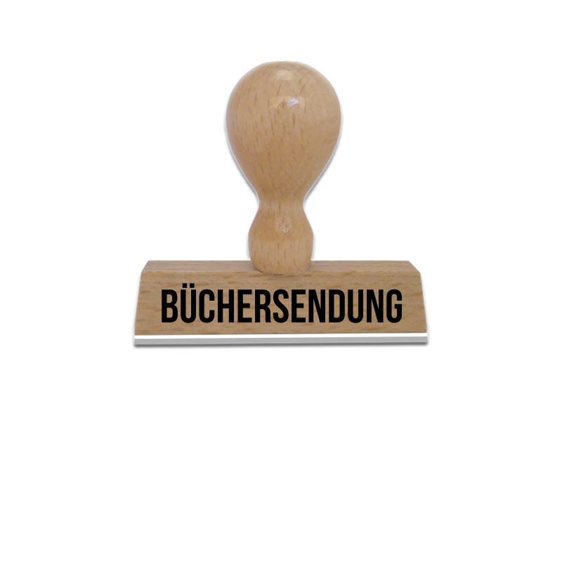 Produktbild: BÜCHERSENDUNG - Textstempel aus Holz
