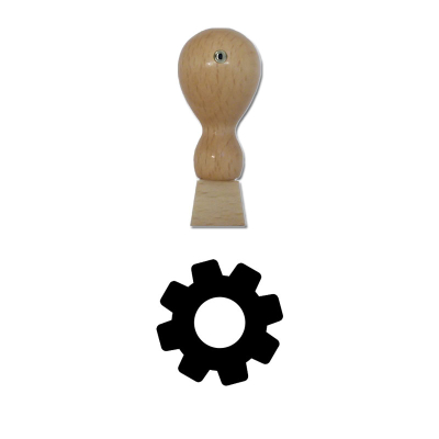 Produktbild: Zahnrad - Holzstempel für Bonuskarten, Rabattkarten, Treuekarten etc. - 087