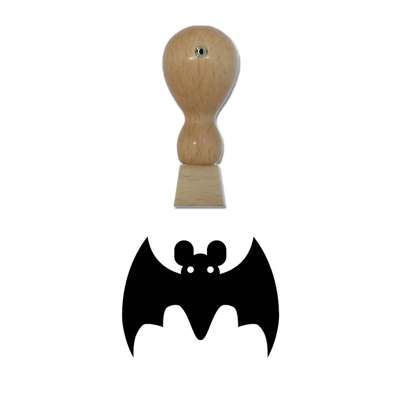 Produktbild: Fledermaus - Holzstempel für Bonuskarten, Rabattkarten, Treuekarten etc. - 008
