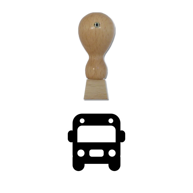 Produktbild: Bus - Holzstempel für Bonuskarten, Rabattkarten, Treuekarten etc. - 099