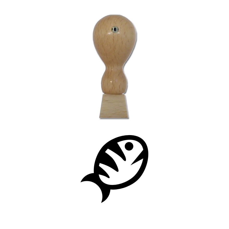 Produktbild: Fisch - Holzstempel für Bonuskarten, Rabattkarten, Treuekarten etc. - 041
