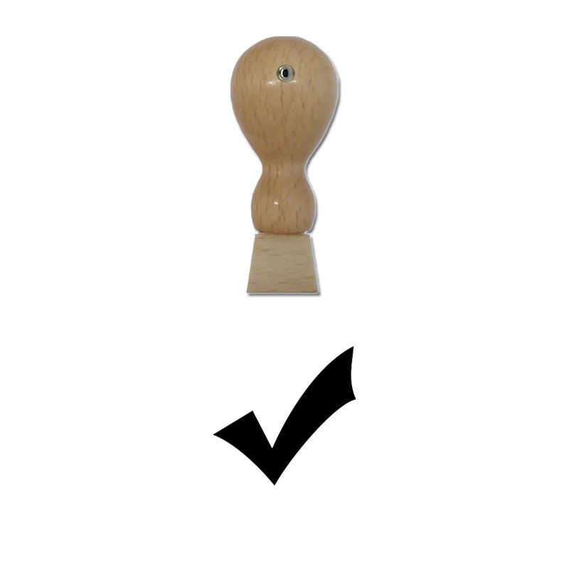 Produktbild: Haken - Holzstempel für Bonuskarten, Rabattkarten, Treuekarten etc. - 090