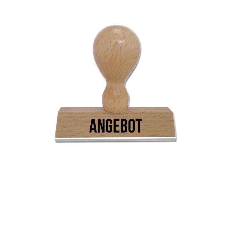 Produktbild: ANGEBOT - Textstempel aus Holz