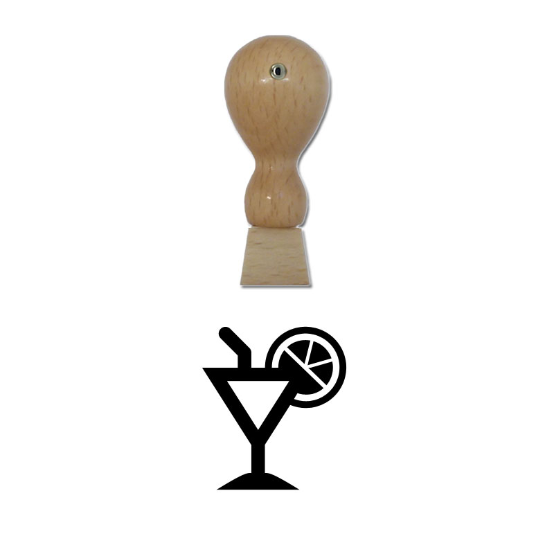 Produktbild: Cocktail - Holzstempel für Bonuskarten, Rabattkarten, Treuekarten etc. - 061