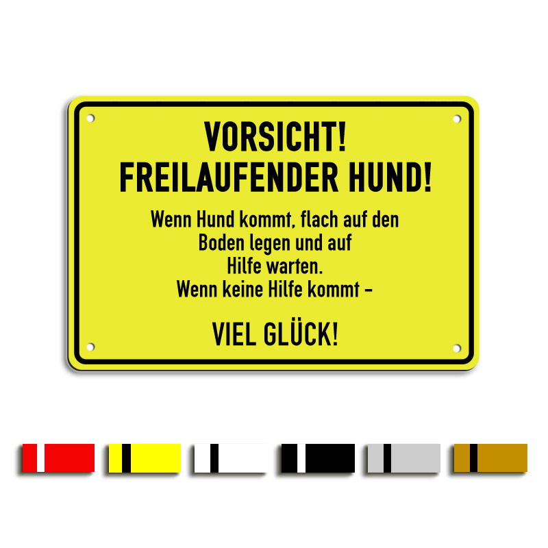 Produktbild: Vorsicht! Freilaufender Hund! Wenn Hund kommt ...