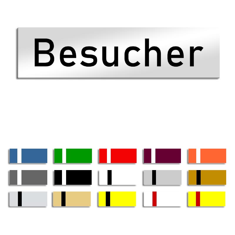Produktbild: Besucher - Türschild, 160x40mm