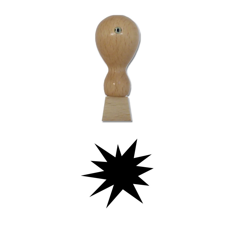 Produktbild: Stern - Holzstempel für Bonuskarten, Rabattkarten, Treuekarten etc. - 004