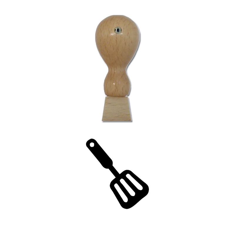 Produktbild: Pfannenwender - Holzstempel für Bonuskarten, Rabattkarten, Treuekarten etc. - 072