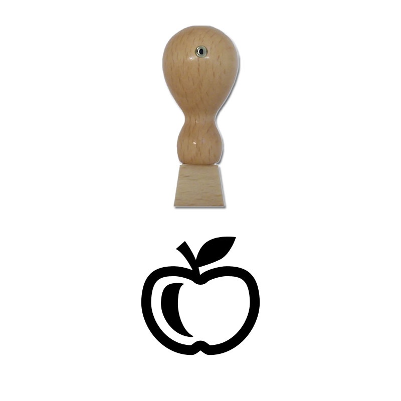 Produktbild: Apfel - Holzstempel für Bonuskarten, Rabattkarten, Treuekarten etc. - 011