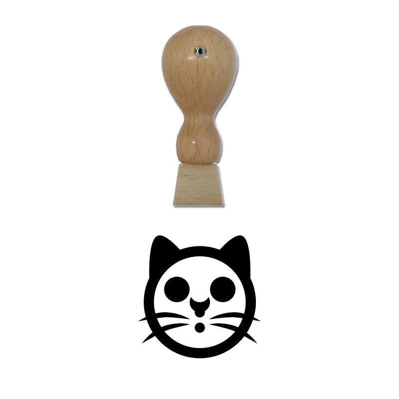 Produktbild: Katze - Holzstempel für Bonuskarten, Rabattkarten, Treuekarten etc. - 014