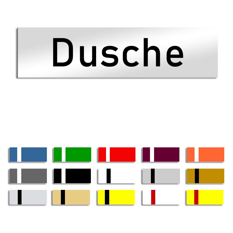 Produktbild: Dusche - Türschild, 160x40mm