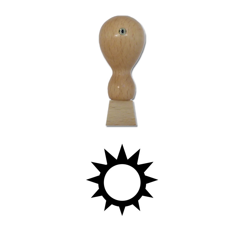 Produktbild: Sonne - Holzstempel für Bonuskarten, Rabattkarten, Treuekarten etc. - 013