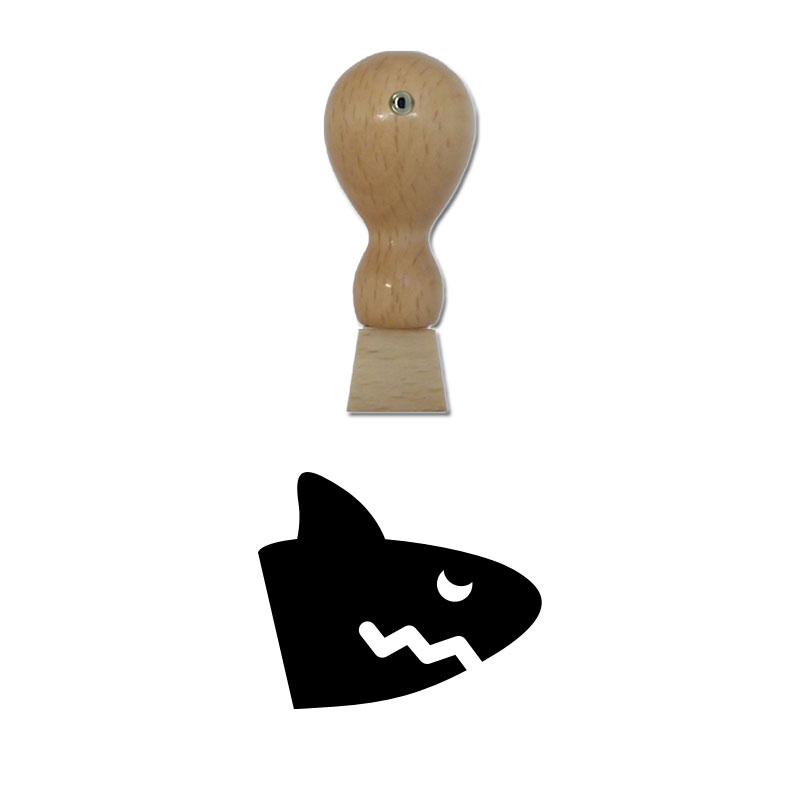 Produktbild: Hai - Holzstempel für Bonuskarten, Rabattkarten, Treuekarten etc. - 012