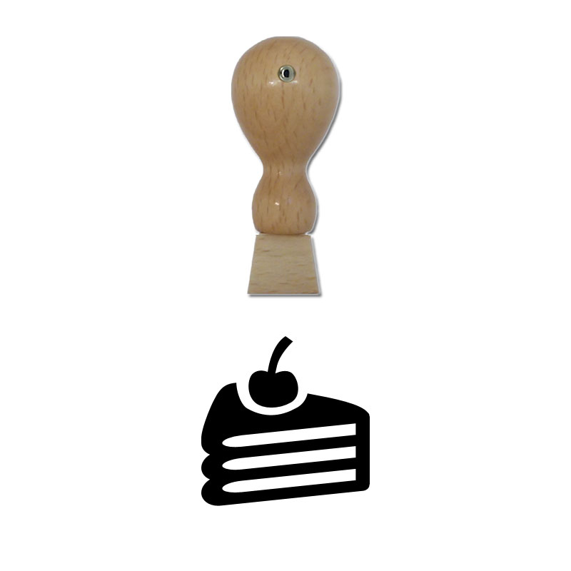 Produktbild: Kuchen - Holzstempel für Bonuskarten, Rabattkarten, Treuekarten etc. - 056