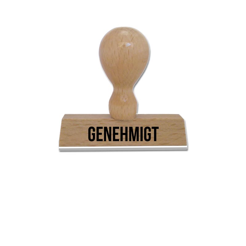Produktbild: GENEHMIGT - Textstempel aus Holz