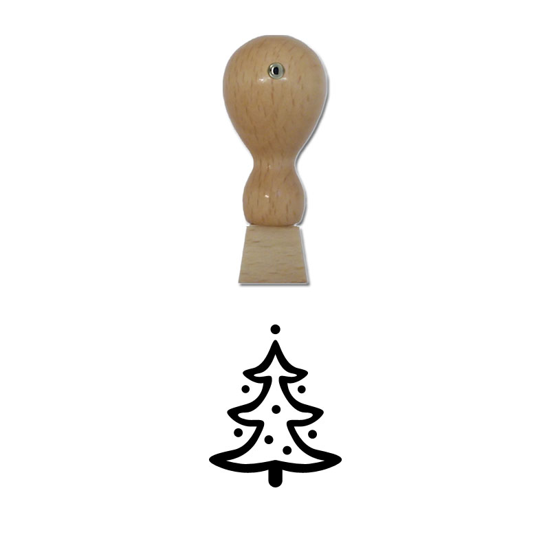 Produktbild: Weihnachtsbaum - Holzstempel für Bonuskarten, Rabattkarten, Treuekarten etc. - 101