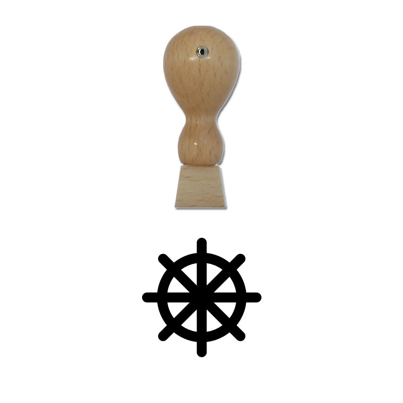 Produktbild: Steuerrad - Holzstempel für Bonuskarten, Rabattkarten, Treuekarten etc. - 019