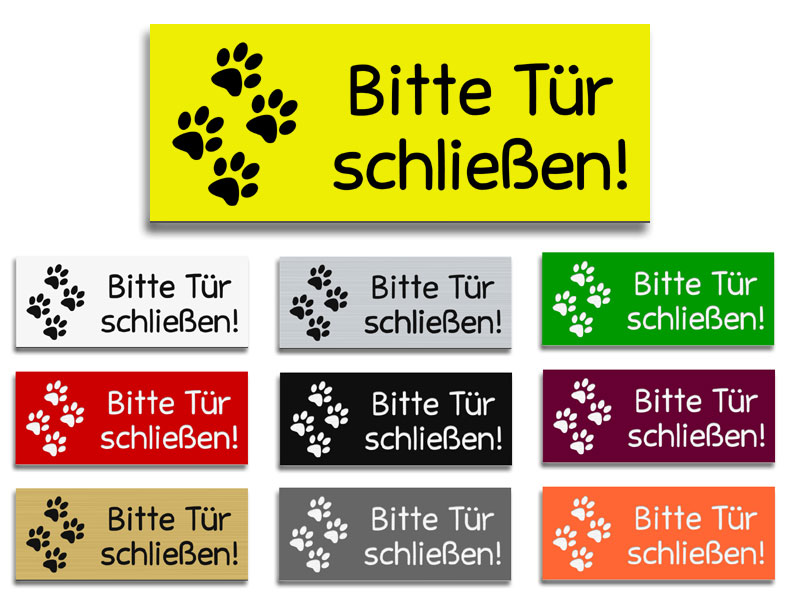 Produktbild: Bitte Tür schließen! 100x40mm